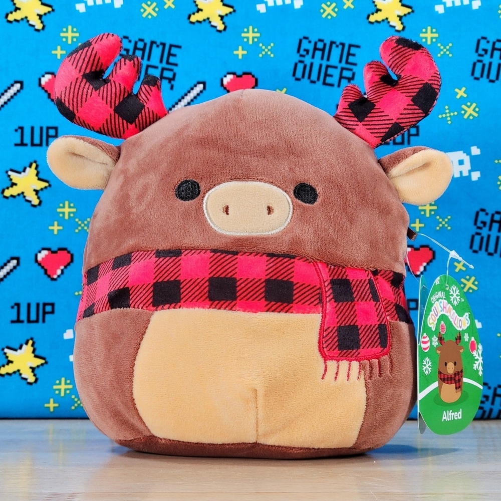 Squishmallow Alfred the Reindeer 7" UltraSoft Stuffed Christmas Toy Plush NWT